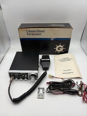 Vintage GemTronics GTX 3323 Mobile CB Radio Transceiver 23 Channel Tested **Read